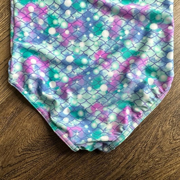 Girls SPEEDO Mermaid 1pc Swimsuit M Blue Green - Picture 5 of 8